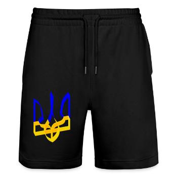 Armoiries de l’Ukraine Trident Gyrfalcon Trident Volume V3 - Short de jogging bio TRAINER Stanley/Stella unisexe - noir - Devant - Nik (191cm) & Marisol (170cm)