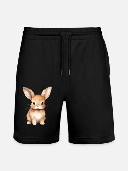 Coniglietto carino - Pantaloncini da jogger ecologici unisex Trainer di Stanley/Stella - nero