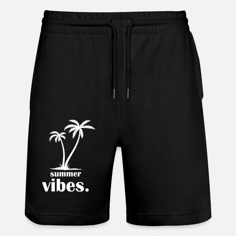 Ambiance estivale Plage paradisiaque - Short de jogging bio TRAINER Stanley/Stella unisexe - noir