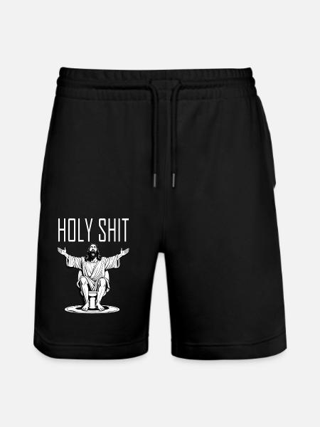 Holy Shit - Stanley/Stella Trainer Unisex Organic Jogging Shorts - black