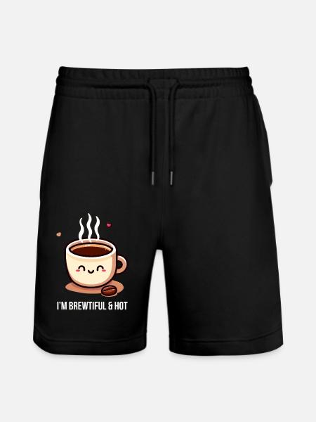 Brewtiful and Hot - Stanley/Stella Trainer Unisex Organic Jogging Shorts - black