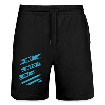 bday funny sayings present idea birthday present - Stanley/Stella Trainer Unisex Organic Jogging Shorts - black - Front - Nik (191cm) & Marisol (170cm)