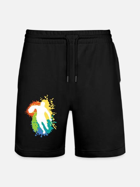 Schöne Grafikdesign-Rugby-Rugby-Geschenkidee - Stanley/Stella Unisex Bio Joggingshorts Trainer - Schwarz
