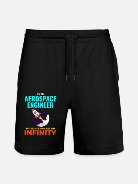 Aerospace Engineer Astronautical Rocket Scientist - Stanley/Stella Trainer Unisex Organic Jogging Shorts - black