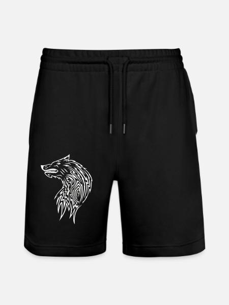 wolf - Stanley/Stella Trainer Unisex Organic Jogging Shorts - black