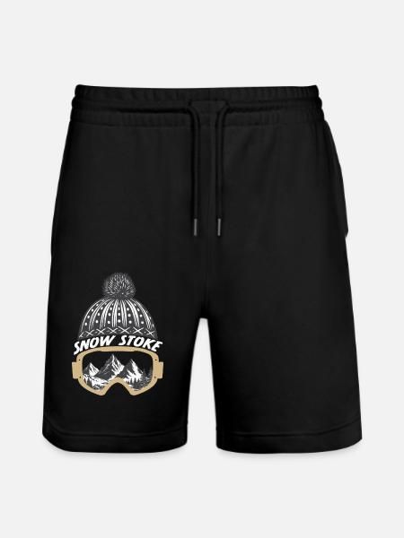 Snow Stoke - Stanley/Stella Trainer Unisex Organic Jogging Shorts - black
