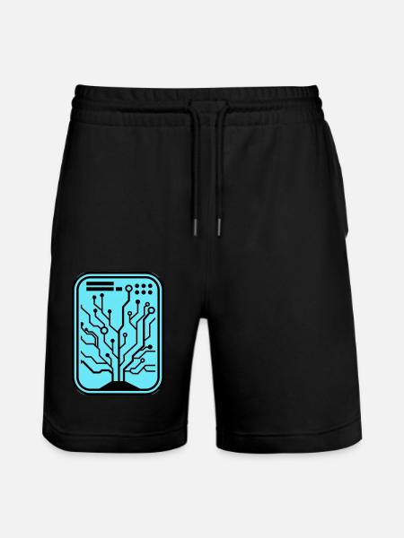 Micro Chip - Stanley/Stella Trainer Unisex Organic Jogging Shorts - black