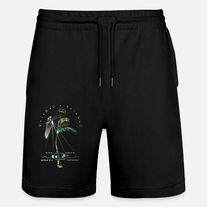 Kitesurfeur Palme - Short de jogging bio TRAINER Stanley/Stella unisexe - noir