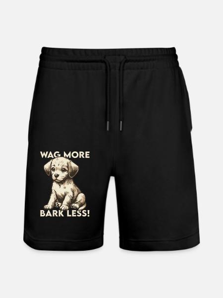 Wag more, bark less! - Stanley/Stella Unisex Bio Joggingshorts Trainer - Schwarz