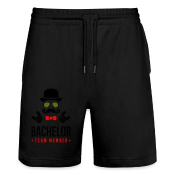 bachelor team member - Stanley/Stella Unisex Bio Joggingshorts Trainer  - Schwarz - Vorne - Nik (191cm) & Marisol (170cm)