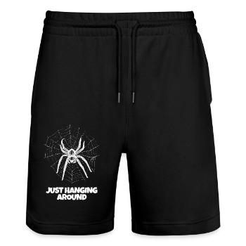 Just Hanging Around - Stanley/Stella Trainer Unisex Organic Jogging Shorts - black - Front - Nik (191cm) & Marisol (170cm)