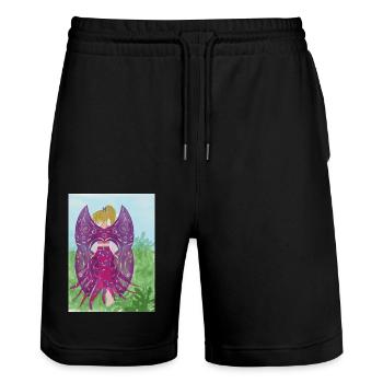 Zauberhafte Fee - Stanley/Stella Unisex Bio Joggingshorts Trainer  - Schwarz - Vorne - Nik (191cm) & Marisol (170cm)
