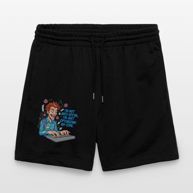 Code Optimierer: Anti-sozial? Nur am Coden! Stanley/Stella Unisex Bio Joggingshorts Trainer 
