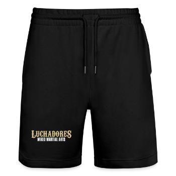 MMA Sport unisexe hiver été LuchadoresWestern - Short de jogging bio TRAINER Stanley/Stella unisexe - noir - Devant - Nik (191cm) & Marisol (170cm)