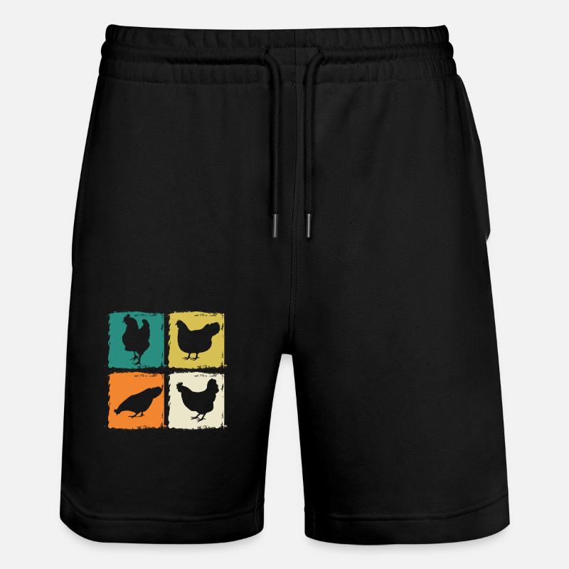 Poules Poule - Short de jogging bio TRAINER Stanley/Stella unisexe - noir
