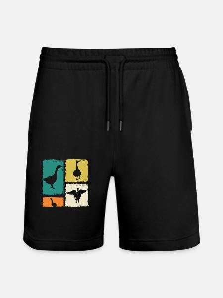 Goose - Stanley/Stella Trainer Unisex Organic Jogging Shorts - black