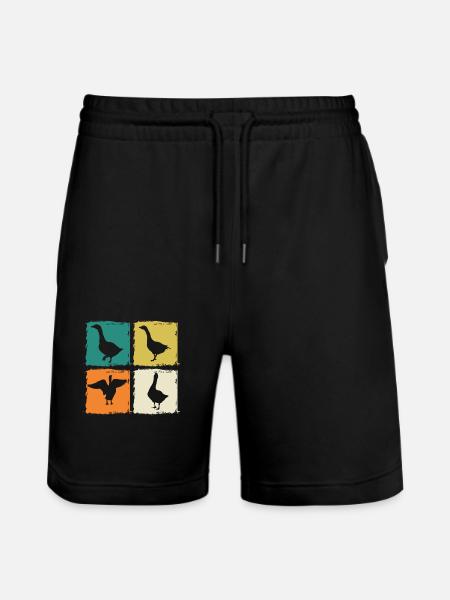 Goose - Stanley/Stella Trainer Unisex Organic Jogging Shorts - black
