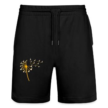 Gans - Stanley/Stella Unisex Bio Joggingshorts Trainer  - Schwarz - Vorne - Nik (191cm) & Marisol (170cm)