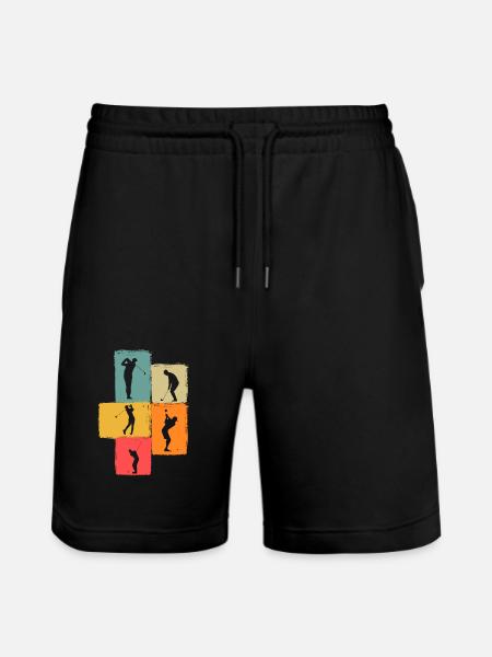 Golfers Golf - Stanley/Stella Trainer Unisex Organic Jogging Shorts - black