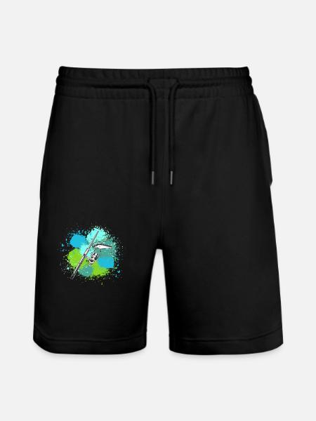 Angler Fishing - Stanley/Stella Trainer Unisex Organic Jogging Shorts - black