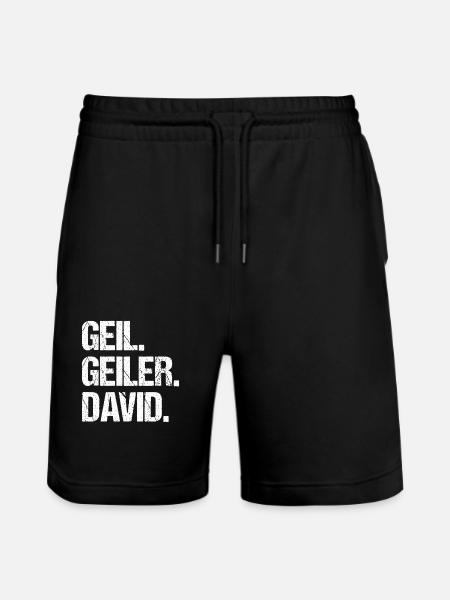 David - Stanley/Stella Trainer Unisex Organic Jogging Shorts - black