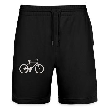 FAHRRAD - Stanley/Stella Unisex Bio Joggingshorts Trainer  - Schwarz - Vorne - Nik (191cm) & Marisol (170cm)