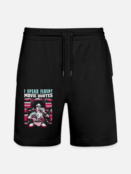 I speak fluent movie quotes - Stanley/Stella Trainer Unisex Organic Jogging Shorts - black
