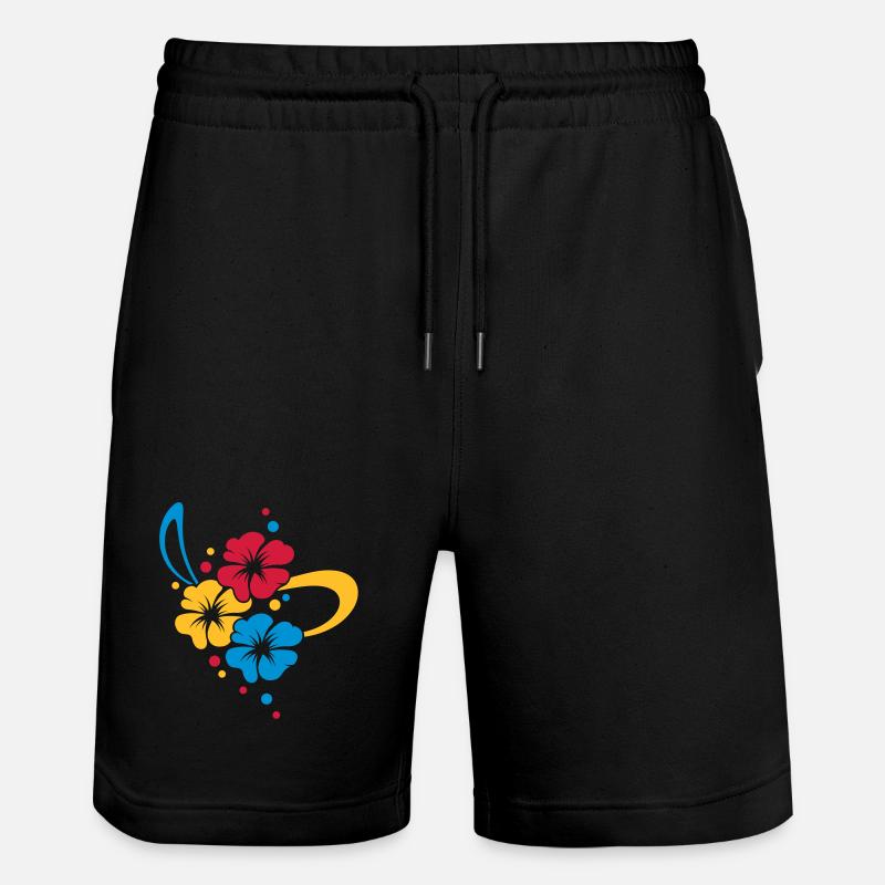 Bouquet de fleurs avec ruban - Short de jogging bio TRAINER Stanley/Stella unisexe - noir