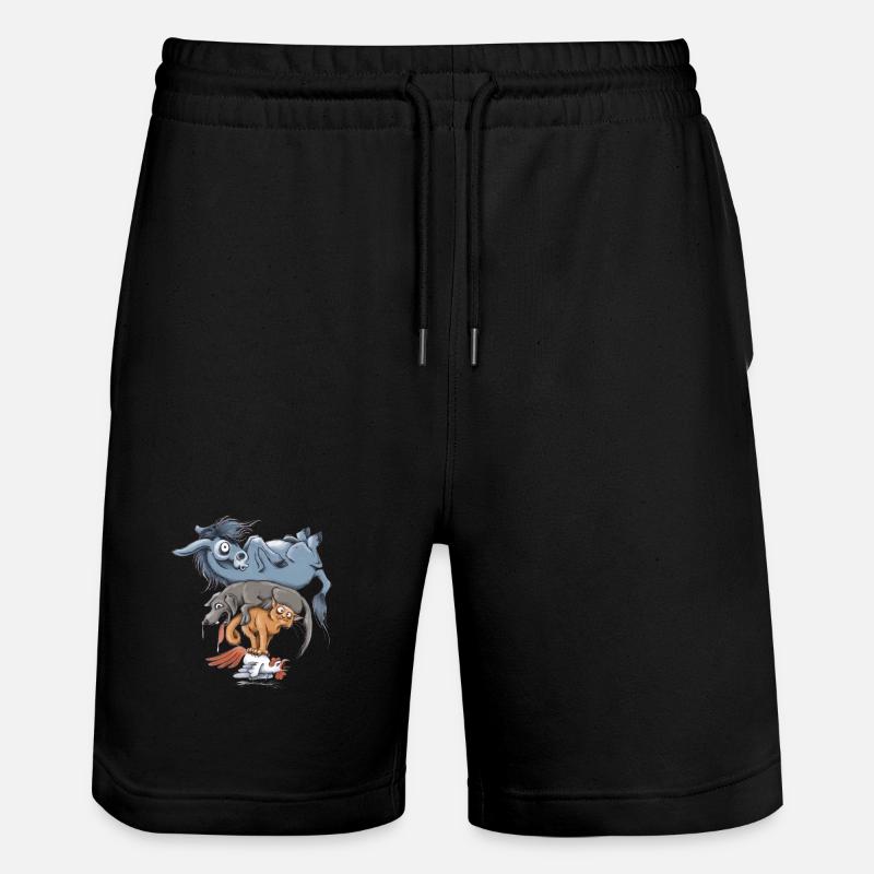 Worth A Try - Stanley/Stella Unisex Bio Joggingshorts Trainer  - Schwarz