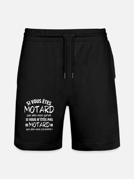 motard, fan de moto - Short de jogging bio TRAINER Stanley/Stella unisexe - noir