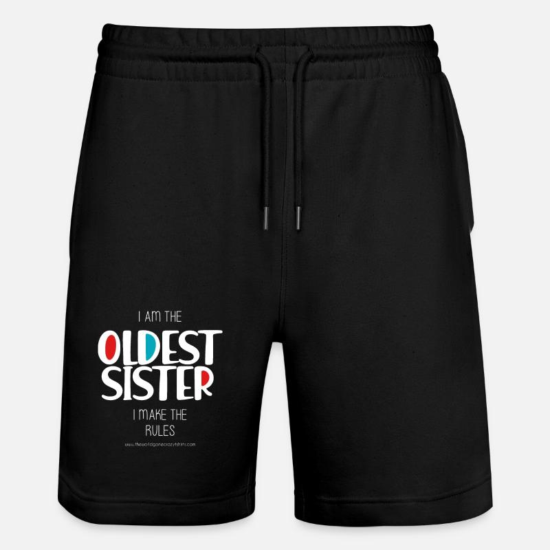 Älteste Schwester - Stanley/Stella Unisex Bio Joggingshorts Trainer  - Schwarz