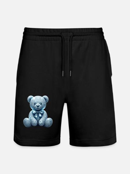 Crystal Bear Diamond Diamonds - Stanley/Stella Trainer Unisex Organic Jogging Shorts - black