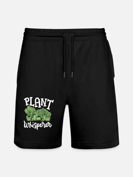 Pflanzenliebhaber Gartenarbeit - Stanley/Stella Unisex Bio Joggingshorts Trainer - Schwarz