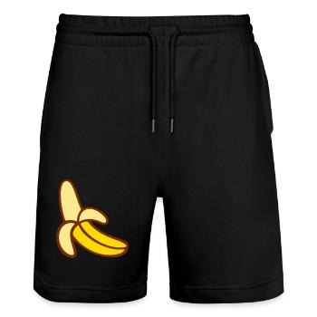 Banane - Short de jogging bio TRAINER Stanley/Stella unisexe - noir - Devant - Nik (191cm) & Marisol (170cm)
