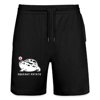 Frosch Desert Rain Frog - Stanley/Stella Unisex Bio Joggingshorts Trainer  - Schwarz - Vorne - Nik (191cm) & Marisol (170cm)