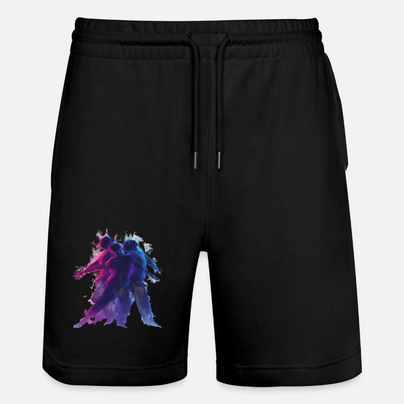 Neon_Dance_Motion_Blur - Stanley/Stella Unisex Bio Joggingshorts Trainer - Schwarz