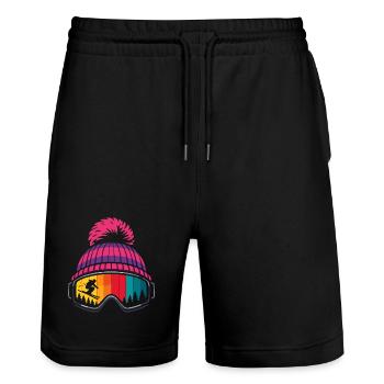 Après Ski Skier Hat Ski Goggles Sports d’hiver - Short de jogging bio TRAINER Stanley/Stella unisexe - noir - Devant - Nik (191cm) & Marisol (170cm)