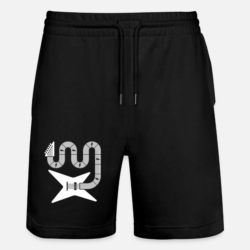 Guitare électrique abstraite - Short de jogging bio TRAINER Stanley/Stella unisexe - noir
