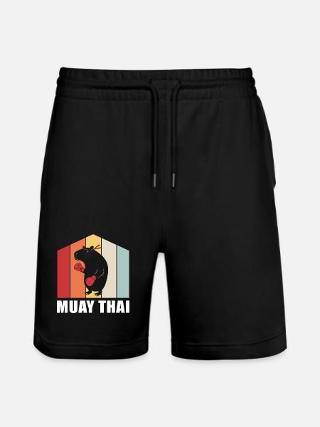 Muay thai kickboxer kickboxing Thai boxing - Stanley/Stella Trainer Unisex Organic Jogging Shorts - black