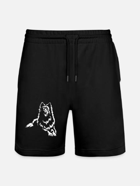 Schweizer Schäferhund "Black Edition" - Stanley/Stella Unisex Bio Joggingshorts Trainer  - Schwarz