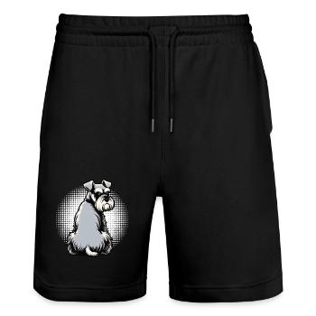 Schnauzer Riesenschnauzer Schnauzerbesitzer - Stanley/Stella Unisex Bio Joggingshorts Trainer  - Schwarz - Vorne - Nik (191cm) & Marisol (170cm)