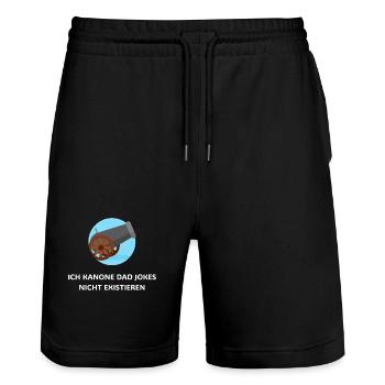 Ich Kanone Dad Jokes nicht existieren Dad Jokes - Stanley/Stella Unisex Bio Joggingshorts Trainer  - Schwarz - Vorne - Nik (191cm) & Marisol (170cm)