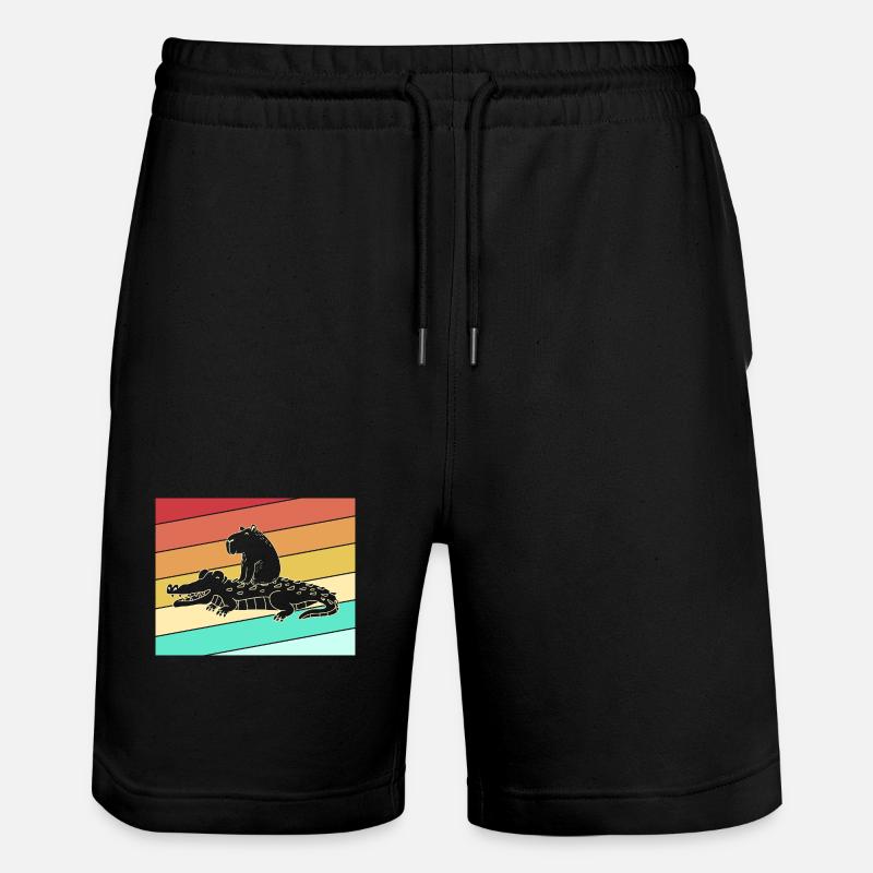 Capybara Capibara - Stanley/Stella Unisex Bio Joggingshorts Trainer  - Schwarz