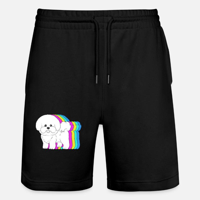Bichon Frise - Stanley/Stella Trainer Unisex Organic Jogging Shorts - black