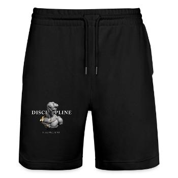 Discipline Greek Statue – It All Will Pay Off - Stanley/Stella Trainer Unisex Organic Jogging Shorts - black - Front - Nik (191cm) & Marisol (170cm)