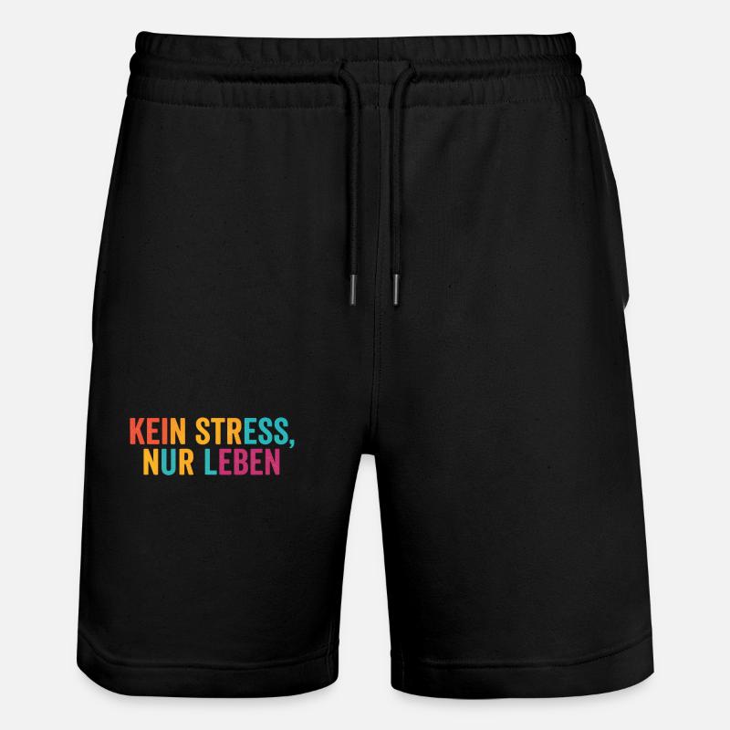Pas de stress, juste vivre - Short de jogging bio TRAINER Stanley/Stella unisexe - noir