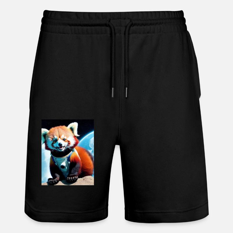 PANDA ROUX ADTRONAUT - Short de jogging bio TRAINER Stanley/Stella unisexe - noir