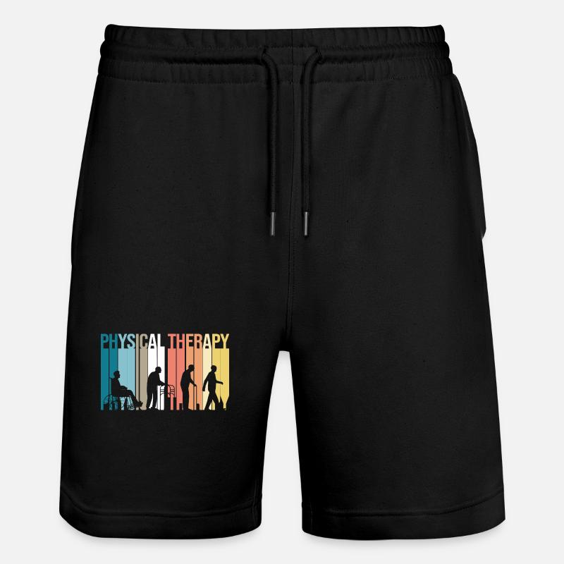 Physiotherapeut Physio Physiotherapie - Stanley/Stella Unisex Bio Joggingshorts Trainer  - Schwarz