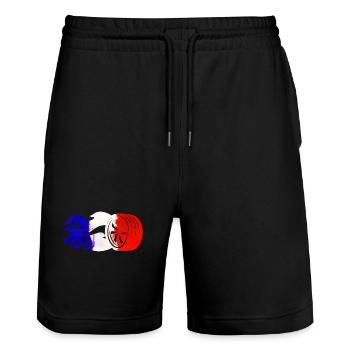 Drapeau de France Motorsport - Short de jogging bio TRAINER Stanley/Stella unisexe - noir - Devant - Nik (191cm) & Marisol (170cm)