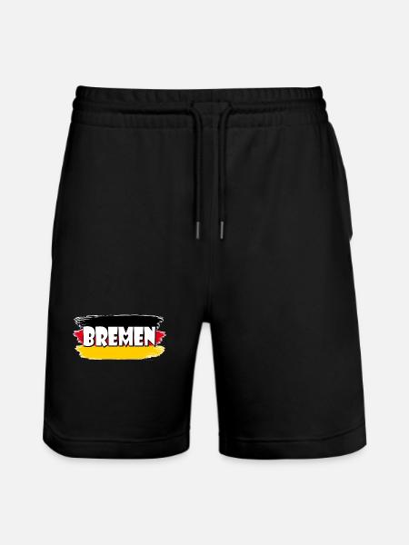 Bremen Deutschland Flagge - Stanley/Stella Unisex Bio Joggingshorts Trainer  - Schwarz